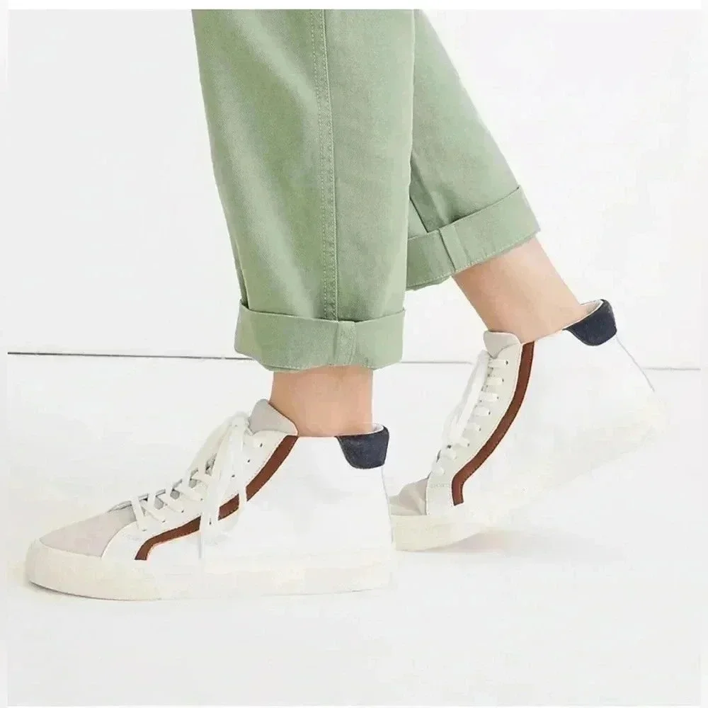 Madewell Sidewalk High-Top Sneakers in Colorblock unisex women’s 8 mens 6.5